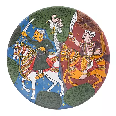 Cherial Warrior Riders Hand‑Painted Wall Plate