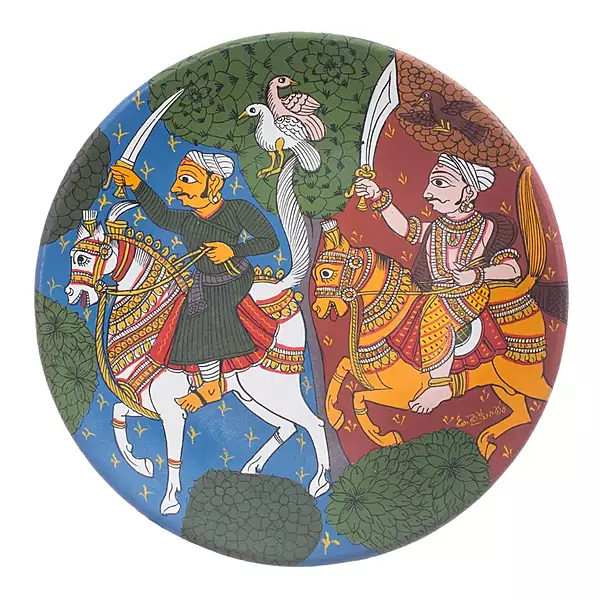 Cherial Warrior Riders Hand‑Painted Wall Plate Cherial Warrior Riders Hand‑Painted Wall Plate