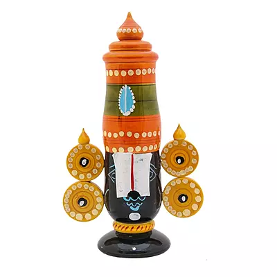Etikoppaka Wooden Lord Venkateswara Idol | Handcrafted Lacquer Toy from Andhra Pradesh Etikoppaka Wooden Lord Venkateswara Idol | Handcrafted Lacquer Toy from Andhra Pradesh