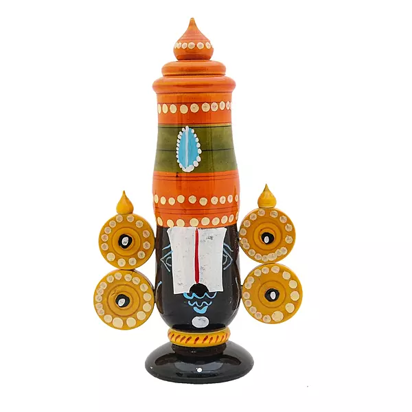 Etikoppaka Wooden Lord Venkateswara Idol | Handcrafted Lacquer Toy from Andhra Pradesh Etikoppaka Wooden Lord Venkateswara Idol | Handcrafted Lacquer Toy from Andhra Pradesh