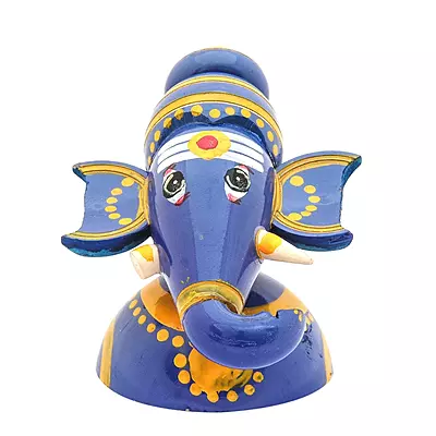 Etikoppaka Blue Ganesha Bust | Handcrafted Wooden| Eco‑Friendly Home Décor & Spiritual Gift Etikoppaka Blue Ganesha Bust | Handcrafted Wooden| Eco‑Friendly Home Décor & Spiritual Gift