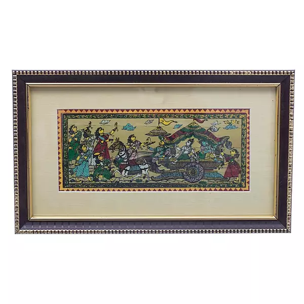 Odisha Pattachitra Chariot Procession Painting Odisha Pattachitra Chariot Procession Painting