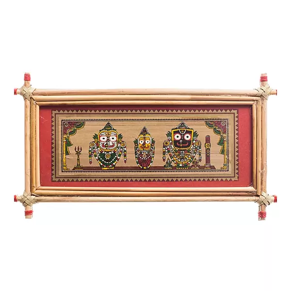 Jagannath Odisha Pattachitra Bamboo Wall Hanging