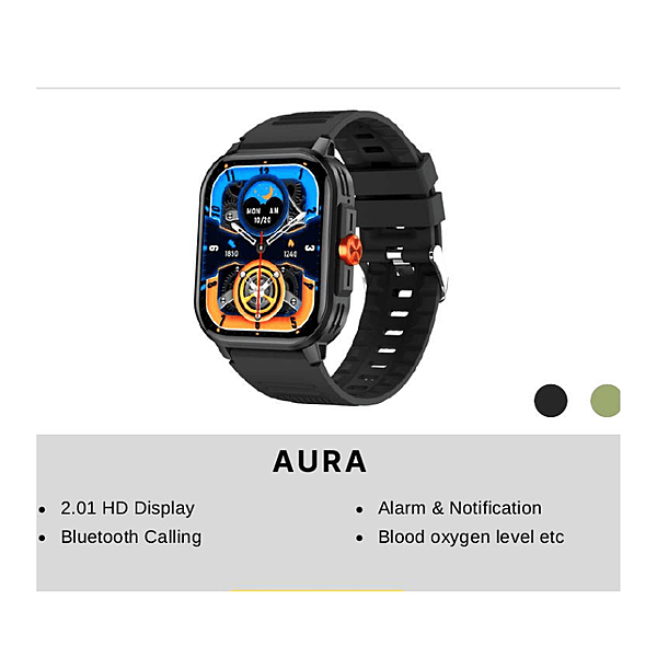 Zigdeal Smartwatch Aura – Touch Display | Fitness Tracking | Bluetooth Calling Support