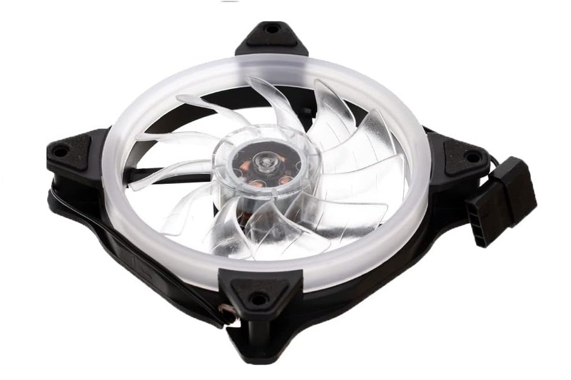 SMPS RGB LED PC Fan | Customizable LEDs, Air Balance Curve Blade Design, Sealed Bearing, PWM Control for Computer Case SMPS RGB LED PC Fan | Customizable LEDs, Air Balance Curve Blade Design, Sealed Bearing, PWM Control for Computer Case
