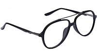 Unisex Large Aviator Spectacle Frame. Matte Black Composite Frame