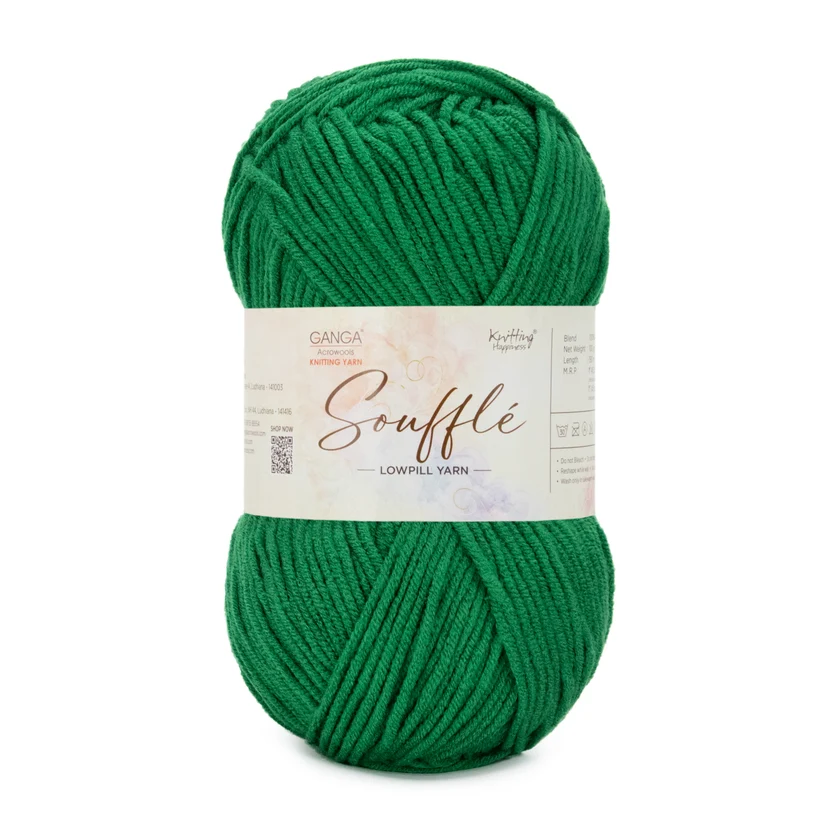Ganga Soufflé SOU017 Evergreen Green