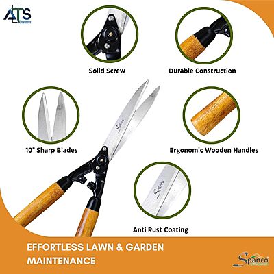 SPANCO HEDGE SHEAR WITH WOODEN HANDLE SHS-8