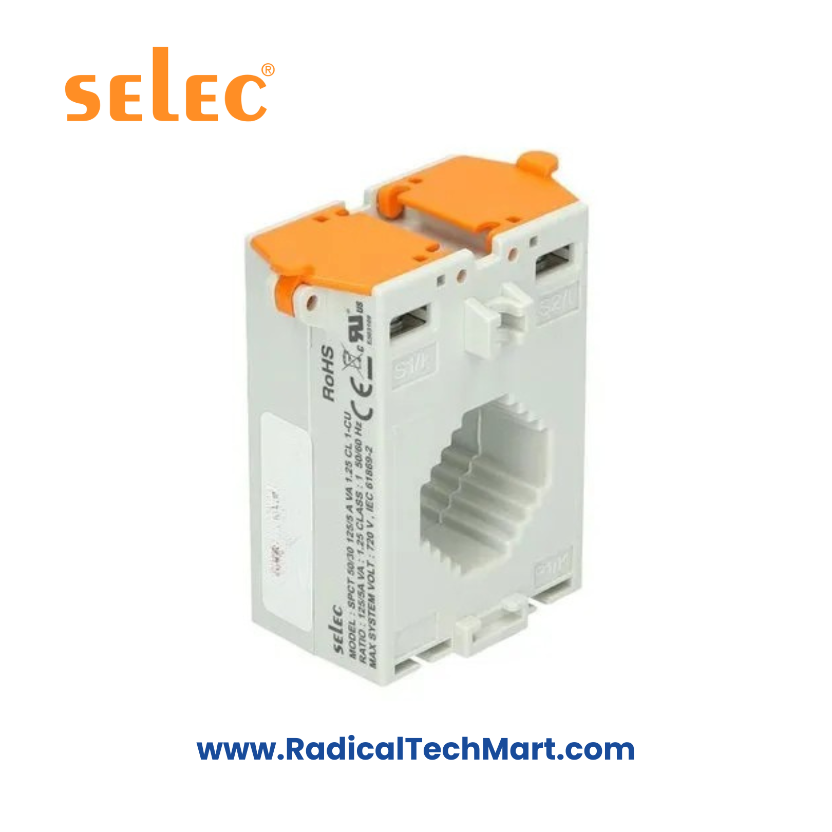 Selec SPCT Special Type Current Transformer  Panel and DIN Rail Mountable CT