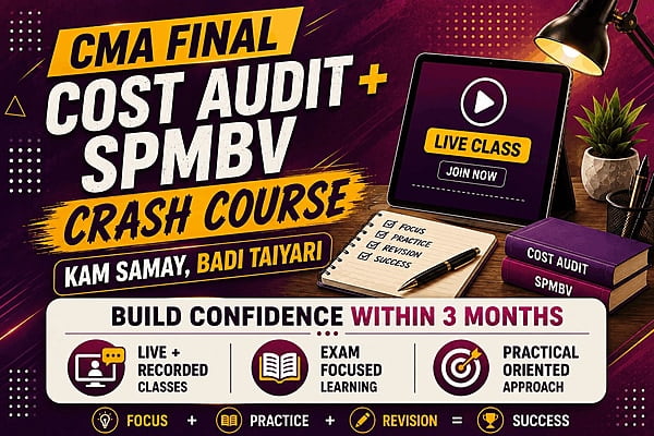 CMA Final Group 4 (SPMBV & CMAD) Crash Course Combo By CA Satish Jalan & CA Satish Sureka for Dec 26