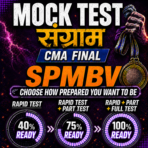 CMA Final SPMBV (Paper 20A) - Mock Test