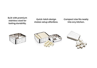 Granny Kitchen Stainless Steel Square Paneer Maker 250 ml