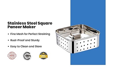 Granny Kitchen Stainless Steel Square Paneer Maker 250 ml