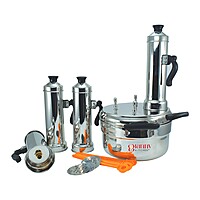 Granny Kitchen Stainless Steel 4-in-1 Puttu Maker with Steamer Pot | Induction & Gas Stove Compatible
