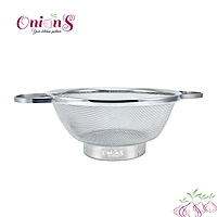 Onions Stainless Steel Colander Strainer Drainer with Handle|Fruit Vegetabe Washing Drain Basket