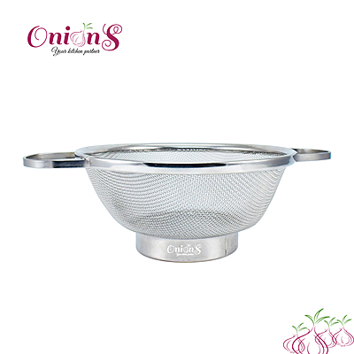 Onions Stainless Steel Colander Strainer Drainer with Handle|Fruit Vegetabe Washing Drain Basket