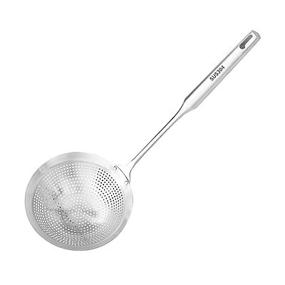 Onions Kitchen Slotted Serving Skimmer Spoon Stainless Steel Colander with Large Bowl,