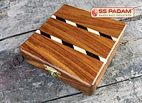 Red Sandalwood (Lal Chandan) Chinese Bracelet with Wooden Gift Box