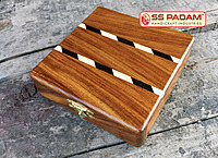 Red Sandalwood (Lal Chandan) Chinese Bracelet with Wooden Gift Box