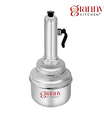 Granny Kitchen Stainless Steel Puttu Maker with Steamer, Traditional Kerala Puttu Kudam