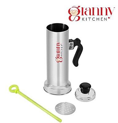 Granny Kitchen Stainless Steel Puttu Maker with Steamer, Traditional Kerala Puttu Kudam