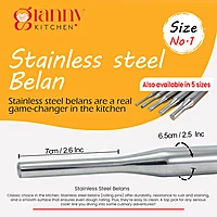 Granny Kitchen Stainless Steel Belan (Rolling Pin) | Heavy Duty & Rust-Resistant