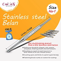 Onions Stainless Steel Belan Rolling Pin for Kitchen | Stainless Steel Belan for Roti| Chapati Roti