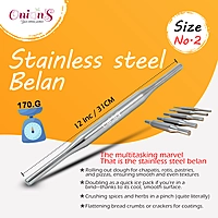 Onions Stainless Steel Belan Rolling Pin for Kitchen | Stainless Steel Belan for Roti| Chapati Roti