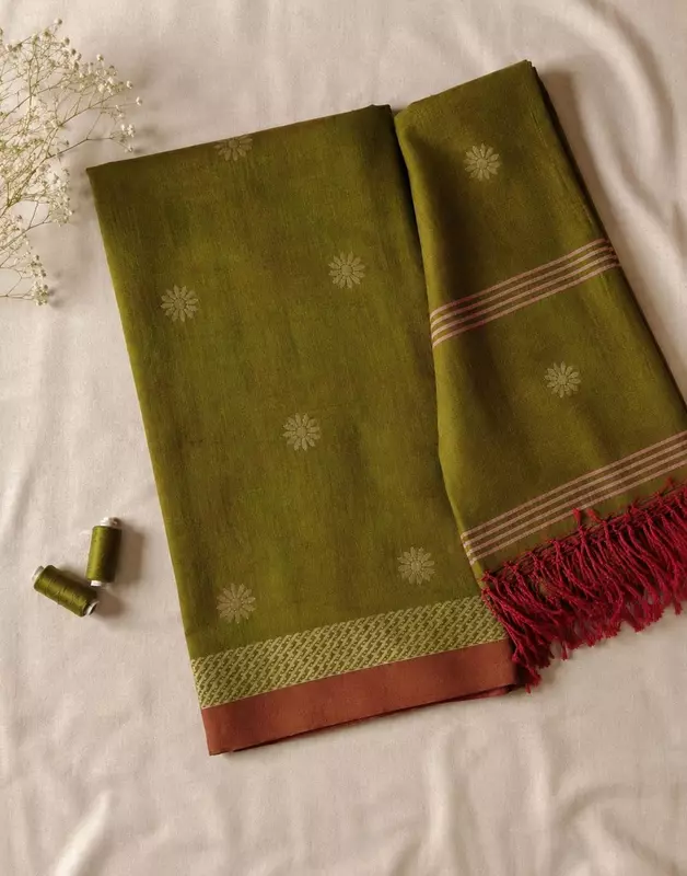 Unstitched Jamdani Cotton 2-Piece Dress Material | Kurta Fabric & Dupatta