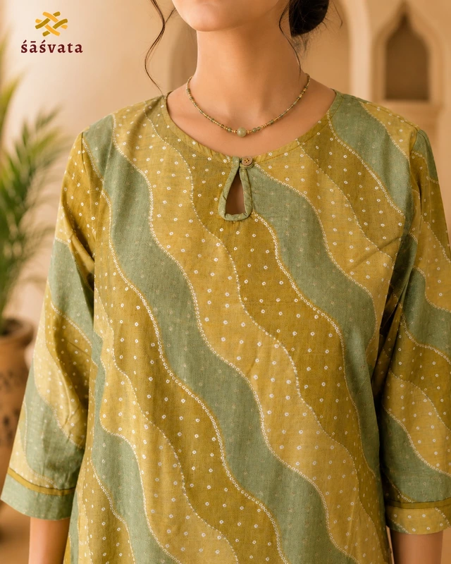 Women's Rayon Printed Handkerchief Hem Kurta Set with Pants | Stylish Ethnic Wear