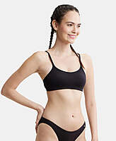 Jockey Wirefree Non Padded Super Combed Cotton Elastane Stretch Full Coverage Beginners Bra with Adjustable Straps SS 12