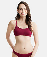 Jockey Wirefree Non Padded Super Combed Cotton Elastane Stretch Full Coverage Beginners Bra with Adjustable Straps SS12
