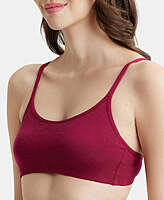 Jockey Wirefree Non Padded Super Combed Cotton Elastane Stretch Full Coverage Beginners Bra with Adjustable Straps SS12