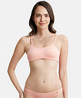 Jockey Wirefree Non Padded Super Combed Cotton Elastane Stretch Full Coverage Beginners Bra with Adjustable Straps SS12