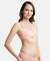 Jockey Wirefree Non Padded Super Combed Cotton Elastane Stretch Full Coverage Beginners Bra with Adjustable Straps SS 12