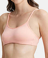 Jockey Wirefree Non Padded Super Combed Cotton Elastane Stretch Full Coverage Beginners Bra with Adjustable Straps SS12