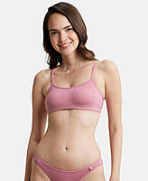 Jockey Wirefree Non Padded Super Combed Cotton Elastane Stretch Full Coverage Beginners Bra with Adjustable Straps SS12