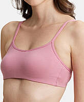 Jockey Wirefree Non Padded Super Combed Cotton Elastane Stretch Full Coverage Beginners Bra with Adjustable Straps SS12