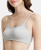 Jockey Wirefree Non Padded Super Combed Cotton Elastane Stretch Full Coverage Beginners Bra with Adjustable Straps SS12