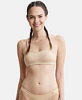 Jockey Wirefree Non Padded Super Combed Cotton Elastane Stretch Full Coverage Beginners Bra with Adjustable Straps SS 12