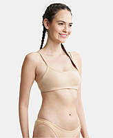 Jockey Wirefree Non Padded Super Combed Cotton Elastane Stretch Full Coverage Beginners Bra with Adjustable Straps SS12