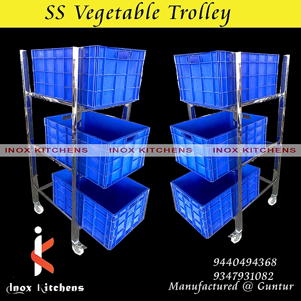 SS Vegetable Basket Trolley