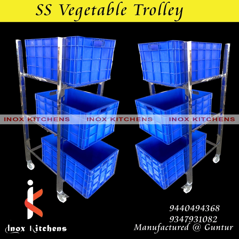 SS Vegetable Basket Trolley