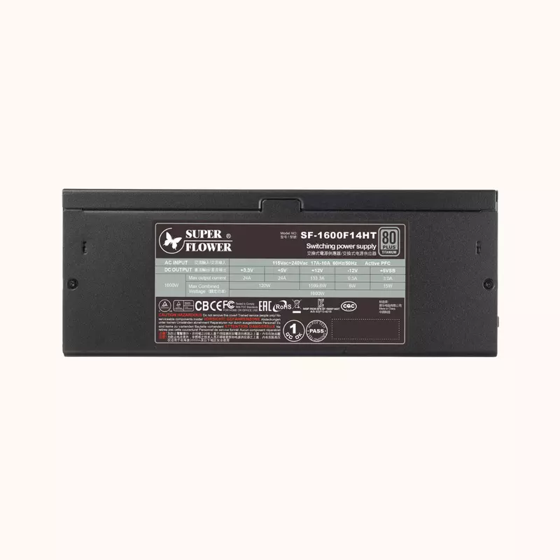 SUPER FLOWER POWER SUPPLY LEADEX TITANIUM 1600W ATX3.1 (SF-1600F14HT)