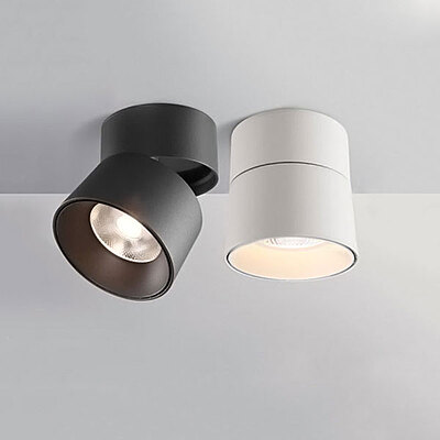 LED Adjustable Surface Mount Cylinder Light - 18W Prime (NW) White Body