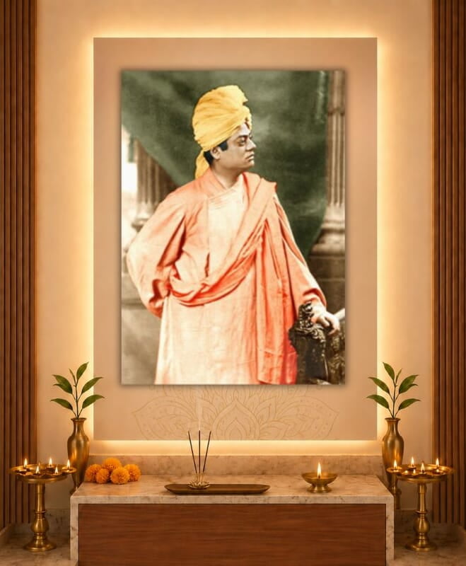 [PP] Swami Vivekananda - London Visit - London (December 1896) - Standing - Ochre turban