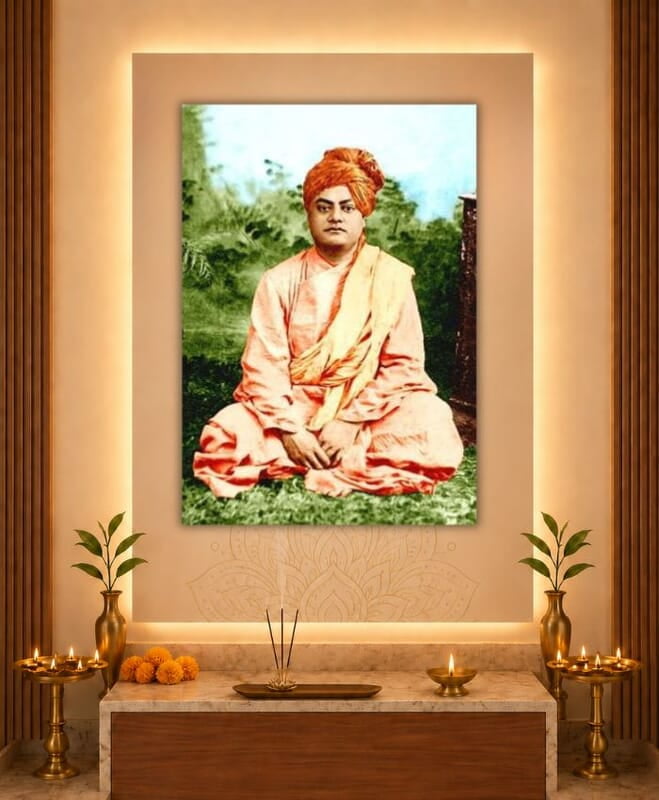 [PP] Swami Vivekananda - Colombo - January 1897 - seated - frontview