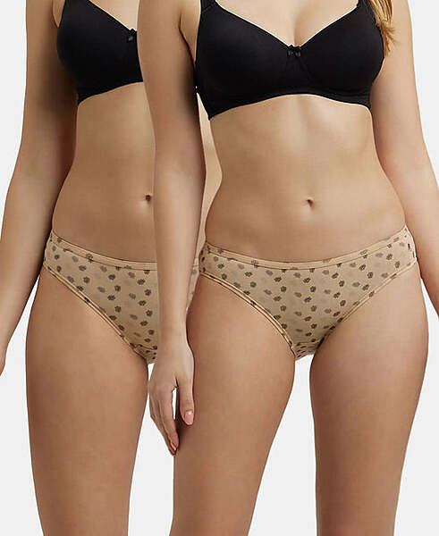 Jockey Medium Coverage Super Combed Cotton Elastane Stretch Bikini With Concealed Waistband and StayFresh Treatment SW 01