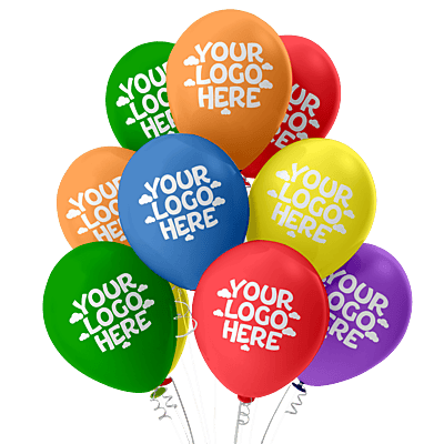 Custom Logo Balloons – Personalized Multicolor Balloons Pack of 100 pcs for Business Promotions, Events, Branding, Shop Inaugurations, Ads
