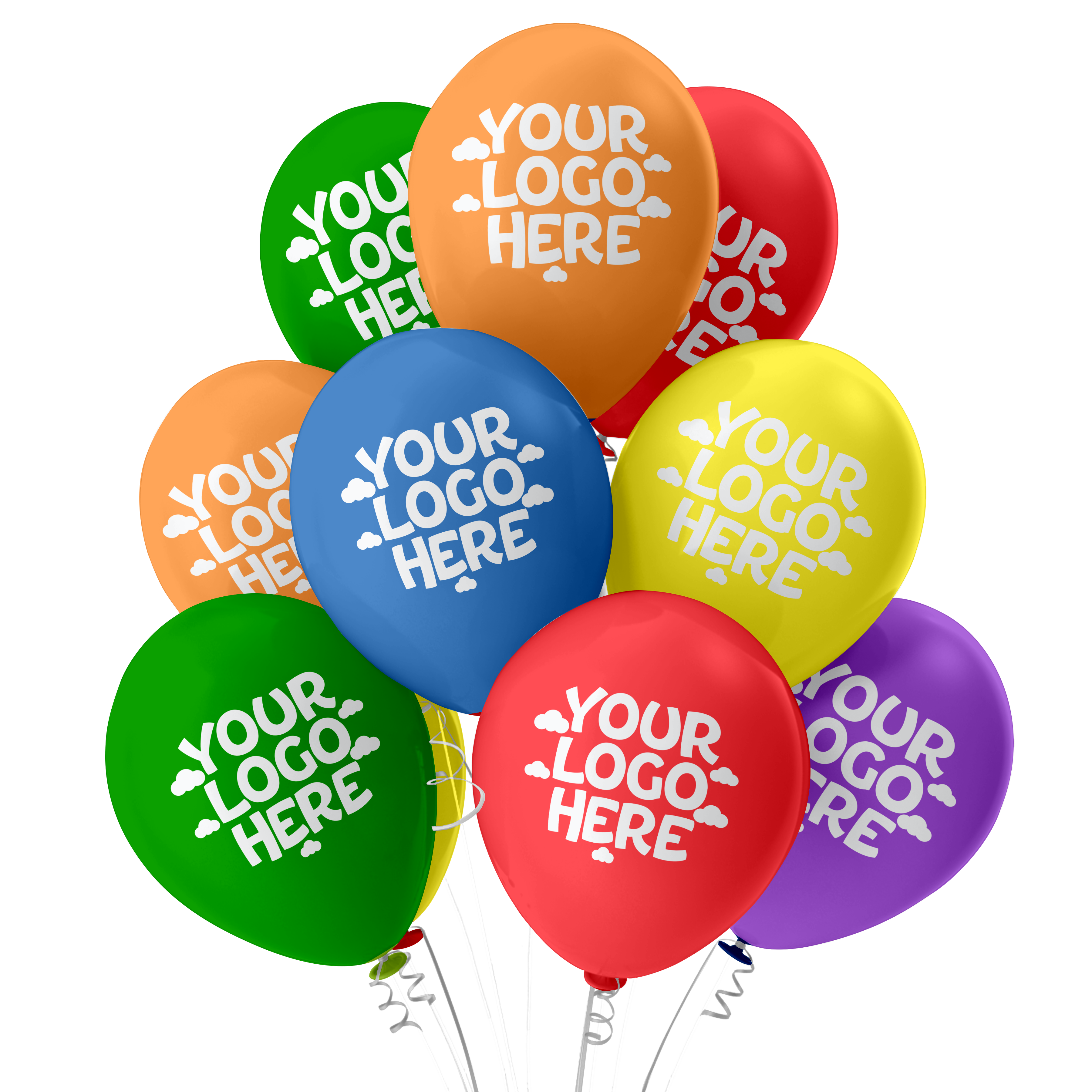 Custom Logo Balloons – Personalized Multicolor Balloons Pack of 100 pcs for Business Promotions, Events, Branding, Shop Inaugurations, Ads